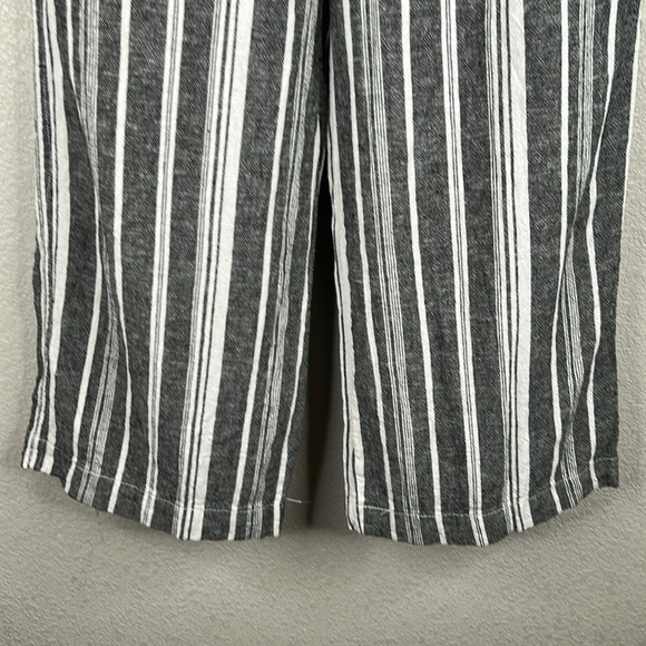 Briggs Linen Rayon Blend Striped Coastal Classic Lounge Wide Leg Pants Sz Large - Picture 4 of 7